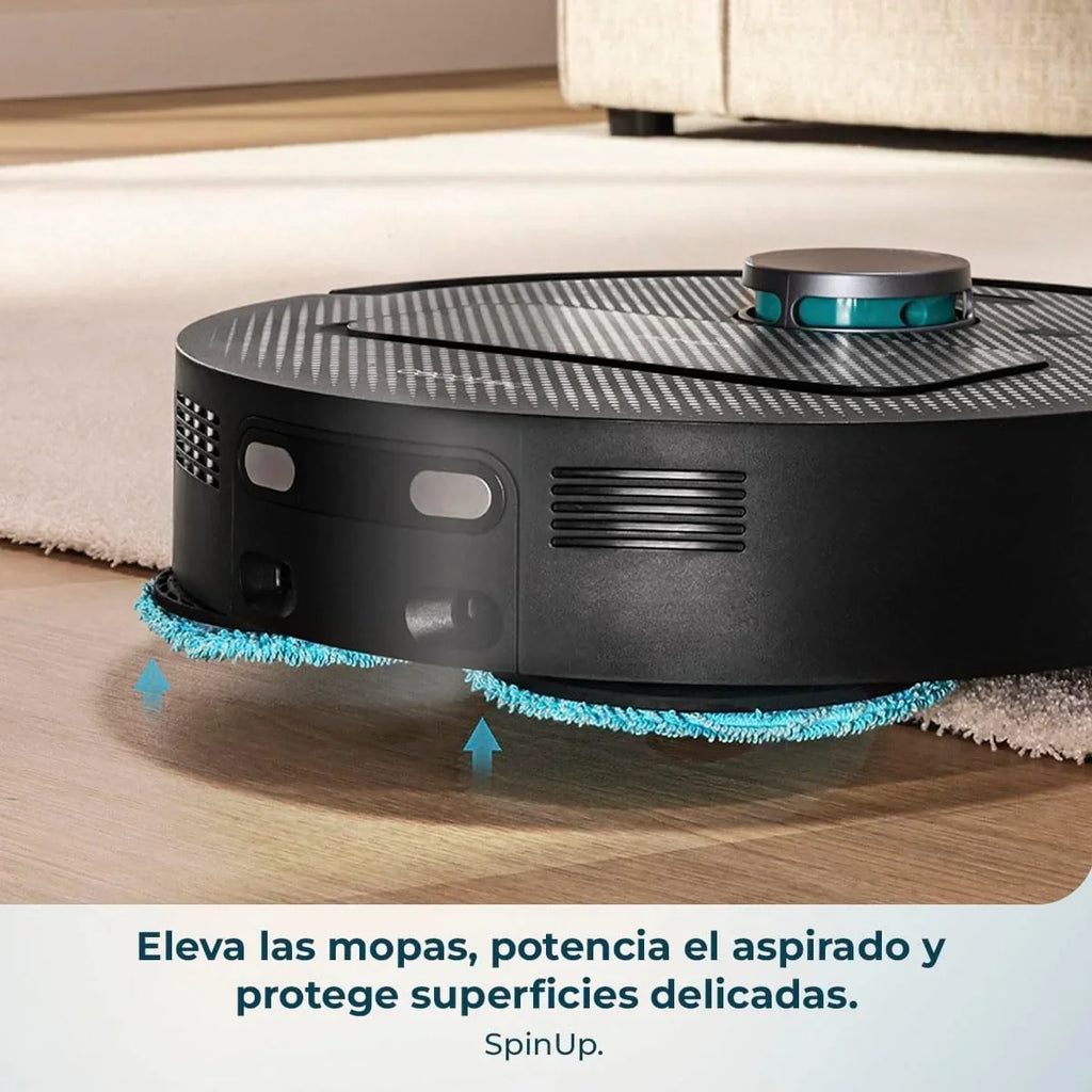2026 Cecotec Robot Aspirador y Friegasuelos con Base de Autovaciado y App Conga X50 X – Treme. Navegación Láser, Mapeo Interactivo, 15000Pa, Autonomía 240mins, Mopas Elevables, Base con 3 Depósitos