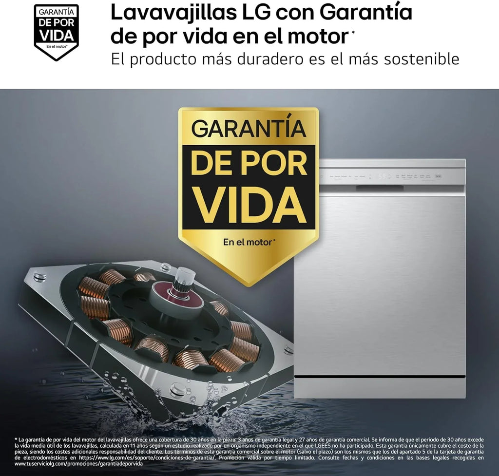 2026 DF273FV – Lavavajillas QuadWash Steam, Sistema EasyRack, Bandeja para Cubiertos, Smart Diagnosis, Apertura Automática, Eficiencia A, Capacidad 14, Motor Silencioso, Inox Antihuellas