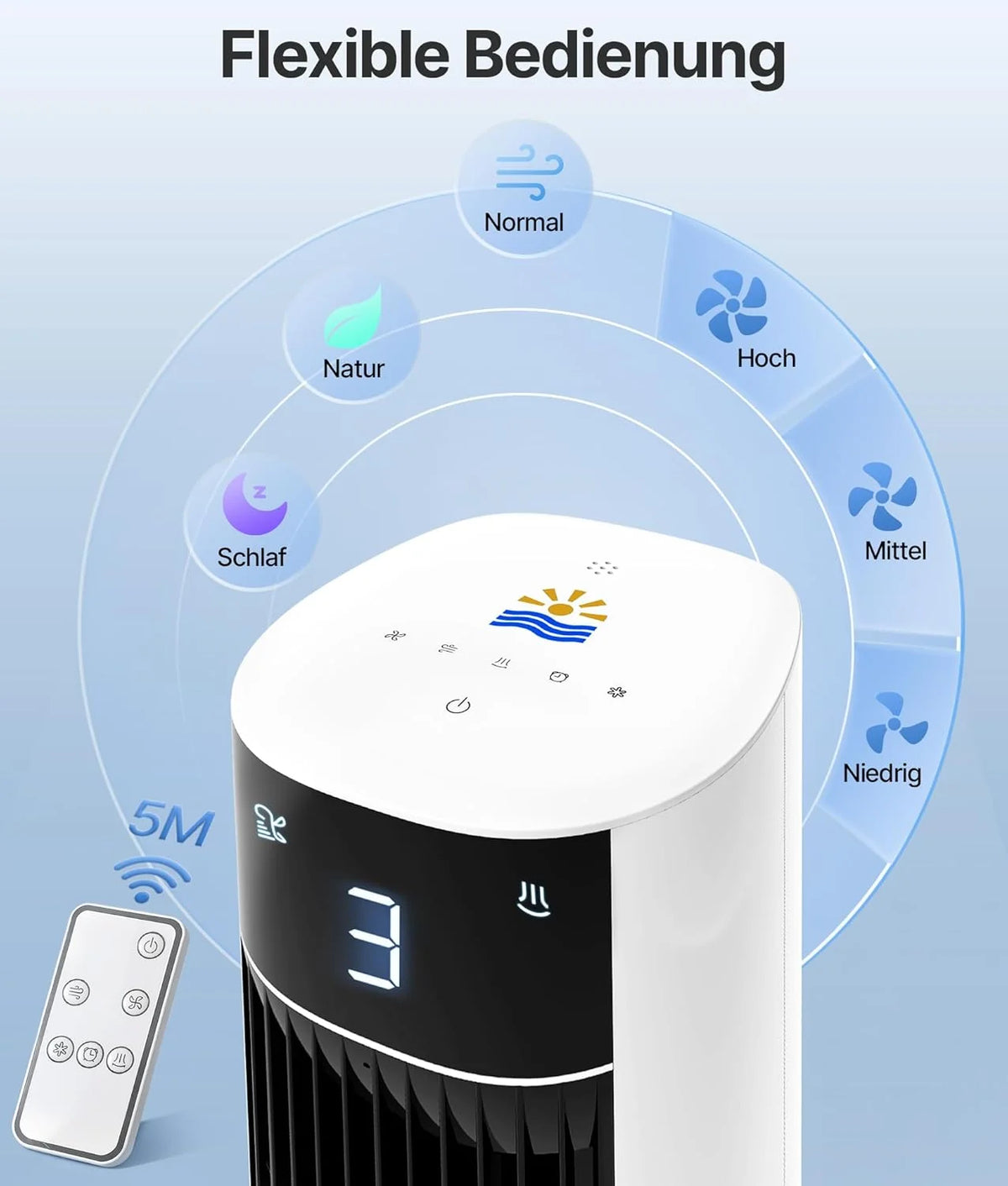 Ventilador de torre 2026 con enfriador de aire por agua – Aire acondicionado portátil sin manguera de escape, ventilador silencioso, 3 modos – Temporizador de 12 horas – Aroma – Control remoto, para habitaciones y apartamentos