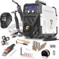 Máquina de soldadura por arco metálico con gas combinada STAHLWERK 3 en 1 MTM – 200 ST 2026 – Equipo completo – TIG, MIG/MAG, MMA/Stick hasta 200 A, alimentación de alambre sinérgica, accionamiento de 4 rodillos, adecuada para alambre tubular, acero
