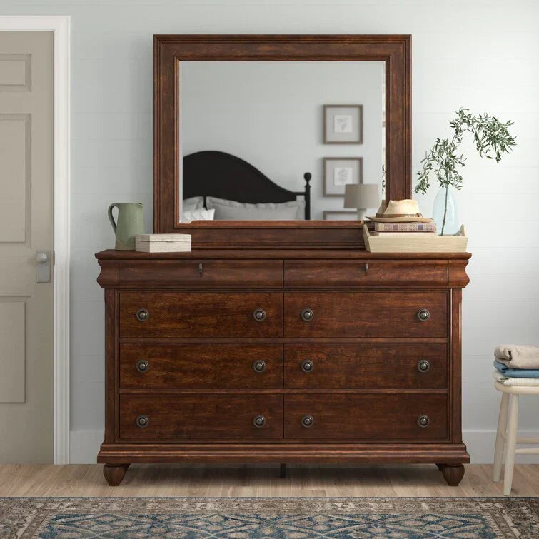 2026 8 Drawer 64'' W Double Dresser With Mirror