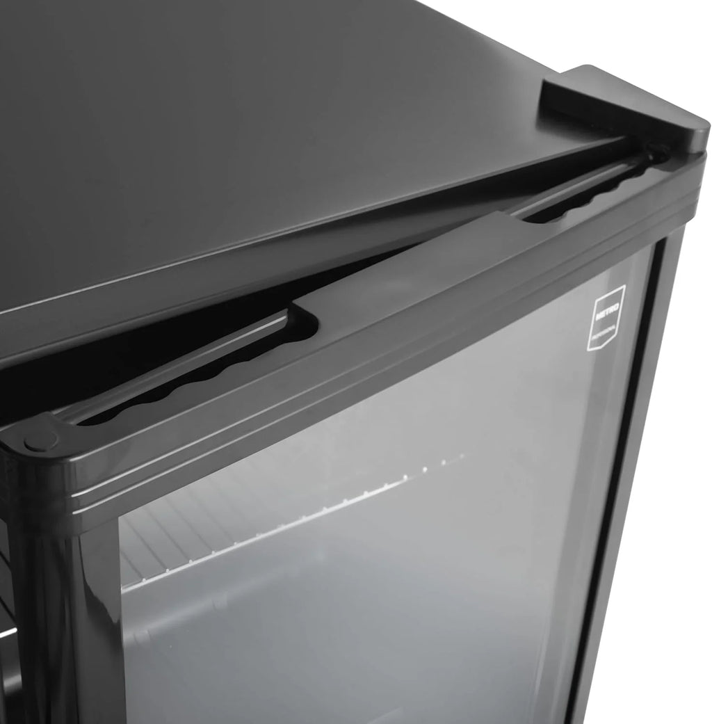 Mininevera profesional METRO GPC1046 2026, acero inoxidable/cristal, 43 x 48 x 51,5 cm, 46 L, negra