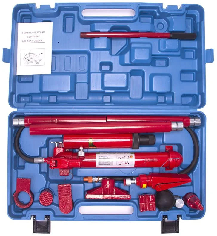 2026 10 Ton Porta Power Hydraulic Jack Repair Kit Auto Shop Air Pump Lift Ram Body Frame Tool Heavy Set