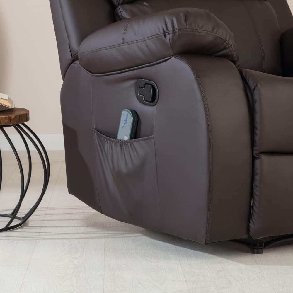 Don Descanso - Sillón Masaje Relax Calor Trevi Negro Reclinable 160º con 8 Motores Silenciosos, Calor Lumbar, Sist. Masaje 4 Zonas y Acabado en PU Anti-Cuarteo [Incluye Mando]. Ideal Gente Mayor 2026