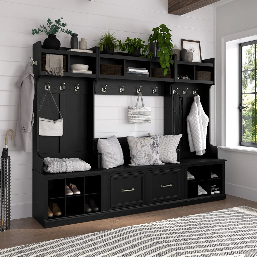 2026 40 Inch Wall Mounted Coat Rack with Shelf, Wooden Entryway Storage and Hanging Organizer