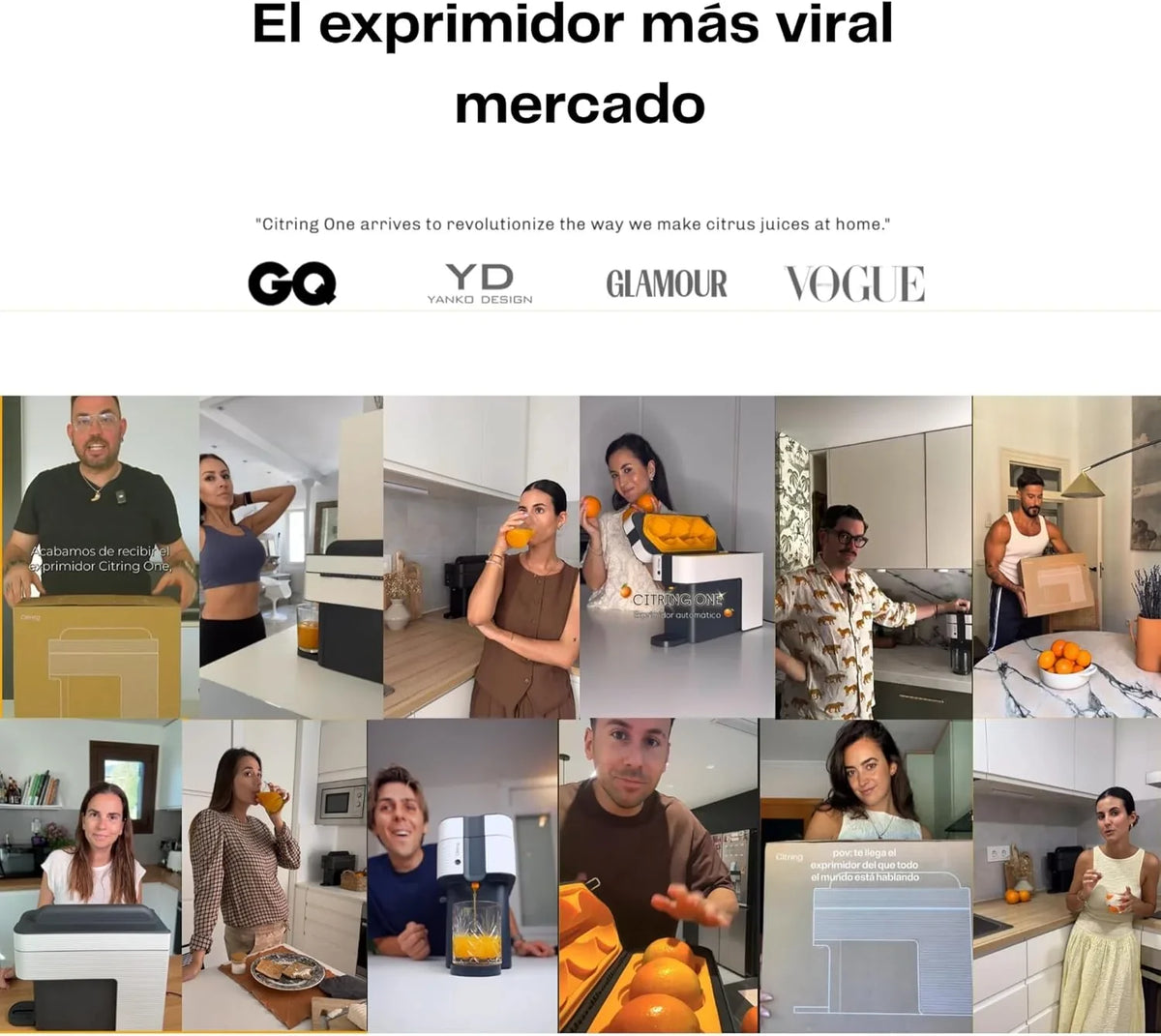 2026 One exprimidor de naranjas electrico automatico | Tu zumo listo en menos de un minuto con solo pulsar un botón – orange juicer machine hecha en España | Más Rápida. Más Limpia. Mejor (NEGRO)