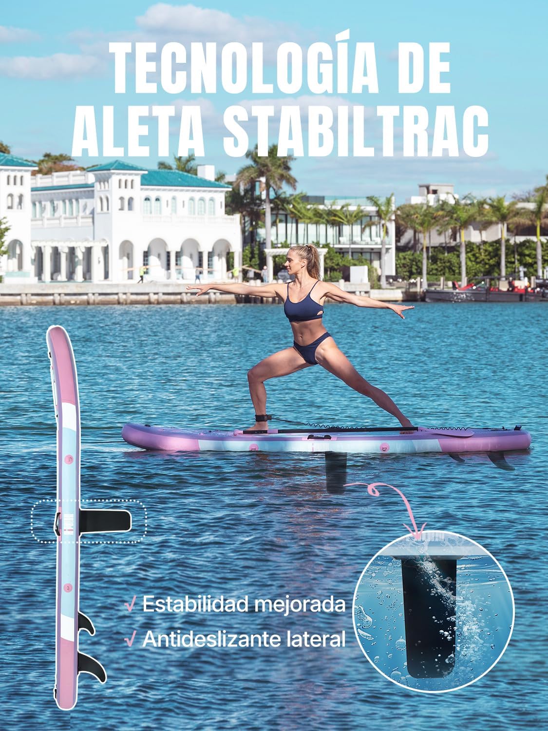 2026 Niphean Tabla Paddle Surf Hinchable, Tabla de Paddle Surf 305 cm con Aletas de Equilibrio para Principiantes y Accesorios Resistentes, Sup Board para Adultos, Stand up Paddle Board Versátil para Yoga