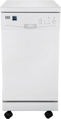 2026 Portable Dishwasher, 18in Wide, 8 Place Settings Capacity, White