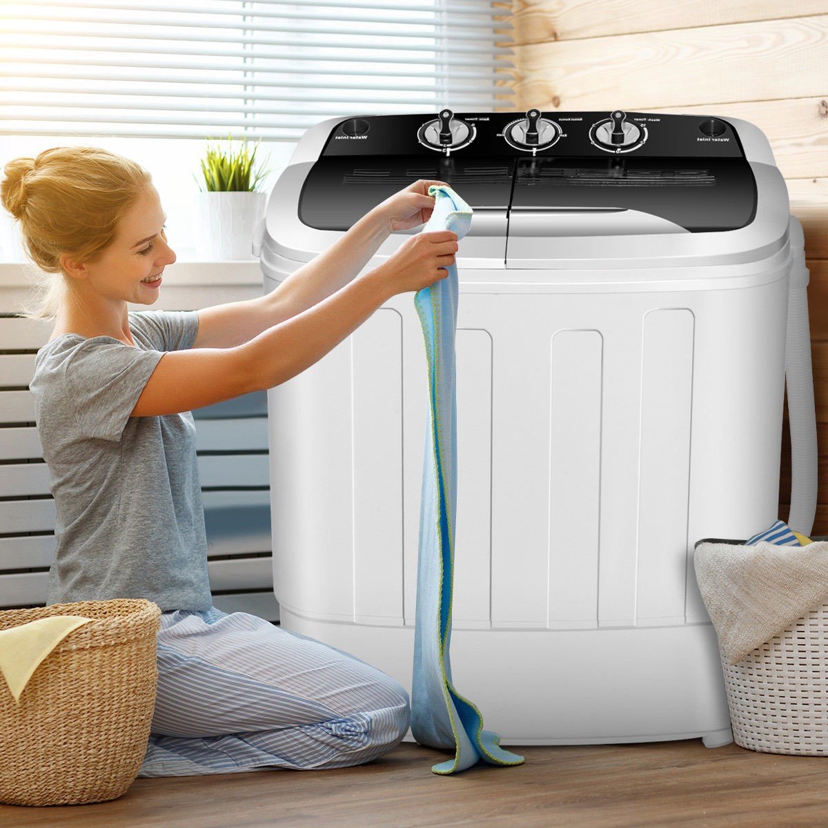 2026 Premium Portable Twin Tub Washer and Dryer Machine