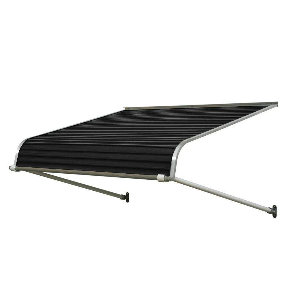 2026 4 ft. 1100 Series Door Canopy Aluminum Awning (12 in. H X 42 in. D) in Black