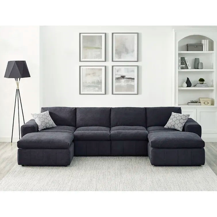 2026 134" Wide Reversible Modular Sectional with Ottoman