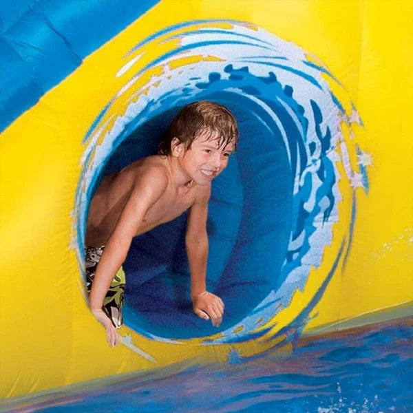 2026 BANZAI Pipeline Twist Kids Inflatable Outdoor Backyard Water Pool Aqua Splash Park and Slides
