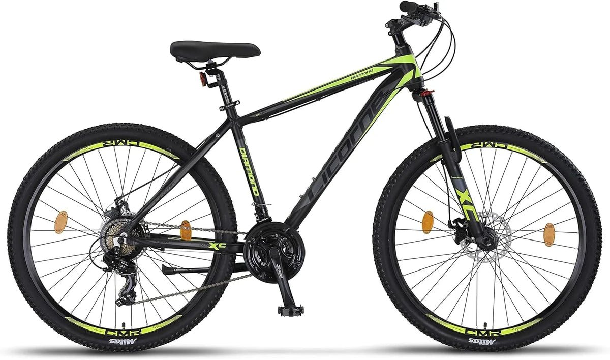 2026 Licorne Bike Diamond Premium – Bicicleta de montaña de aluminio para niños, niñas, hombres y mujeres, cambio de 21 velocidades, freno de disco, horquilla delantera ajustable de 26, 27,5 y 29 pulgadas