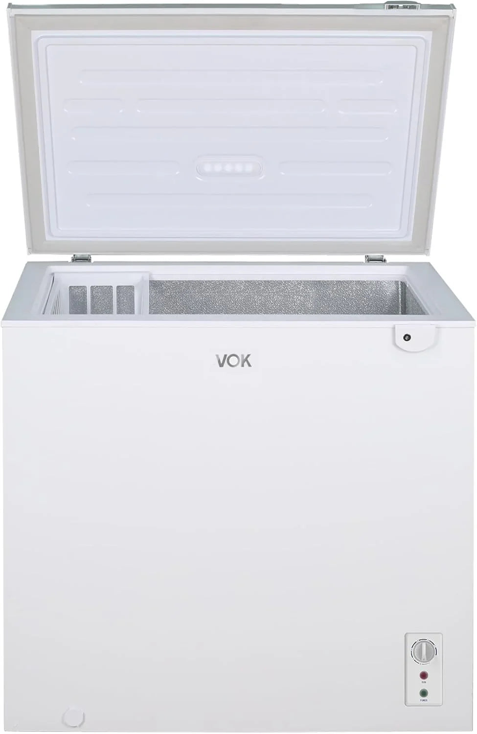 2026 VOK Congelador Horizontal 194 L Ancho 81,8 cm – Función Dual, Congelación Rápida, Luz LED, Bloqueo de Seguridad, Autonomía de 23 h, Blanco