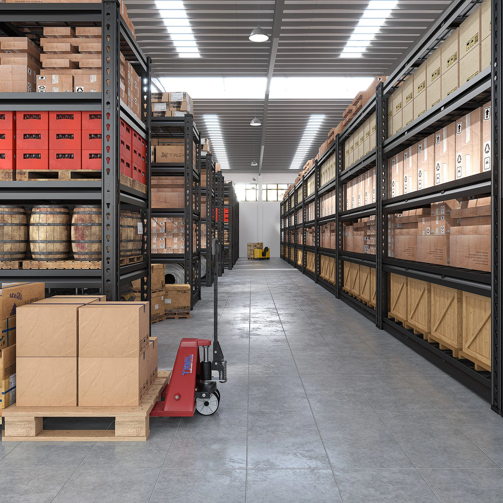 2026 REIBII 48" W Garage Shelving Units 5 Tier Storage Shelves Heavy Duty Adjustable Metal Utility Shelf-72" H x 48" W x 24" D