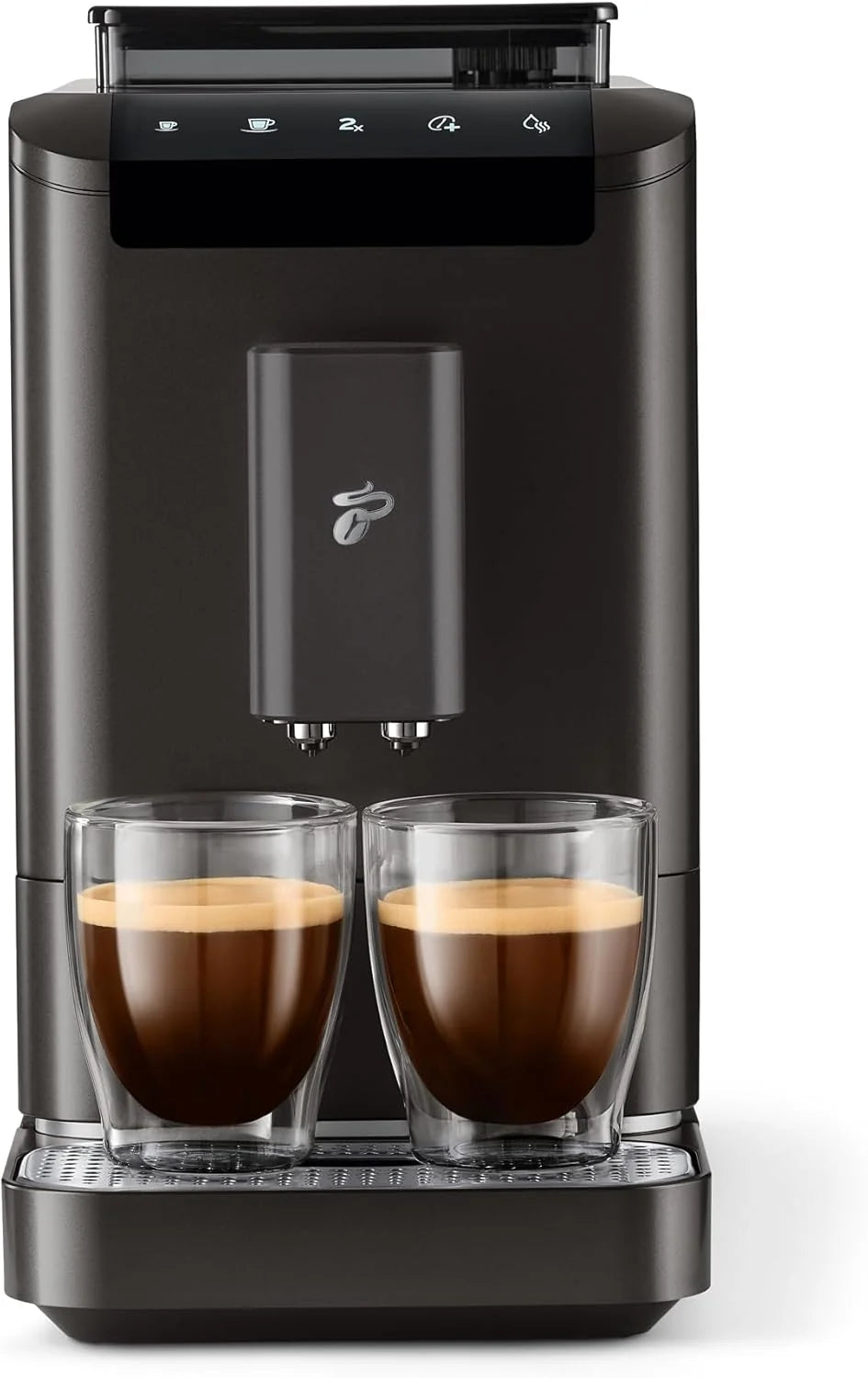 Cafetera automática Tchibo Esperto2 Caffè 2026 con función para 2 tazas (café crema y espresso), color negro granito. INCLUYE un kit de degustación de café GRATIS.