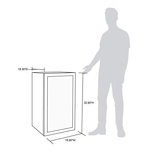 2026 Beverage Refrigerator Cooler | 126 Cans Free Standing with Right Hinge Glass Door