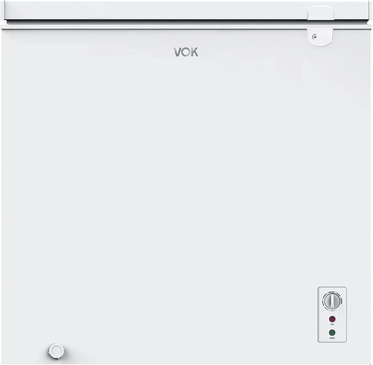 2026 VOK Congelador Horizontal 194 L Ancho 81,8 cm – Función Dual, Congelación Rápida, Luz LED, Bloqueo de Seguridad, Autonomía de 23 h, Blanco