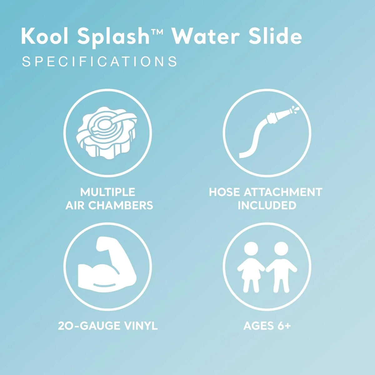 2026 Inflatable Water Slide Swimming Pool Play Center with Built in Sprayers for Kids and Adults, Ages 6 and Up, Blue