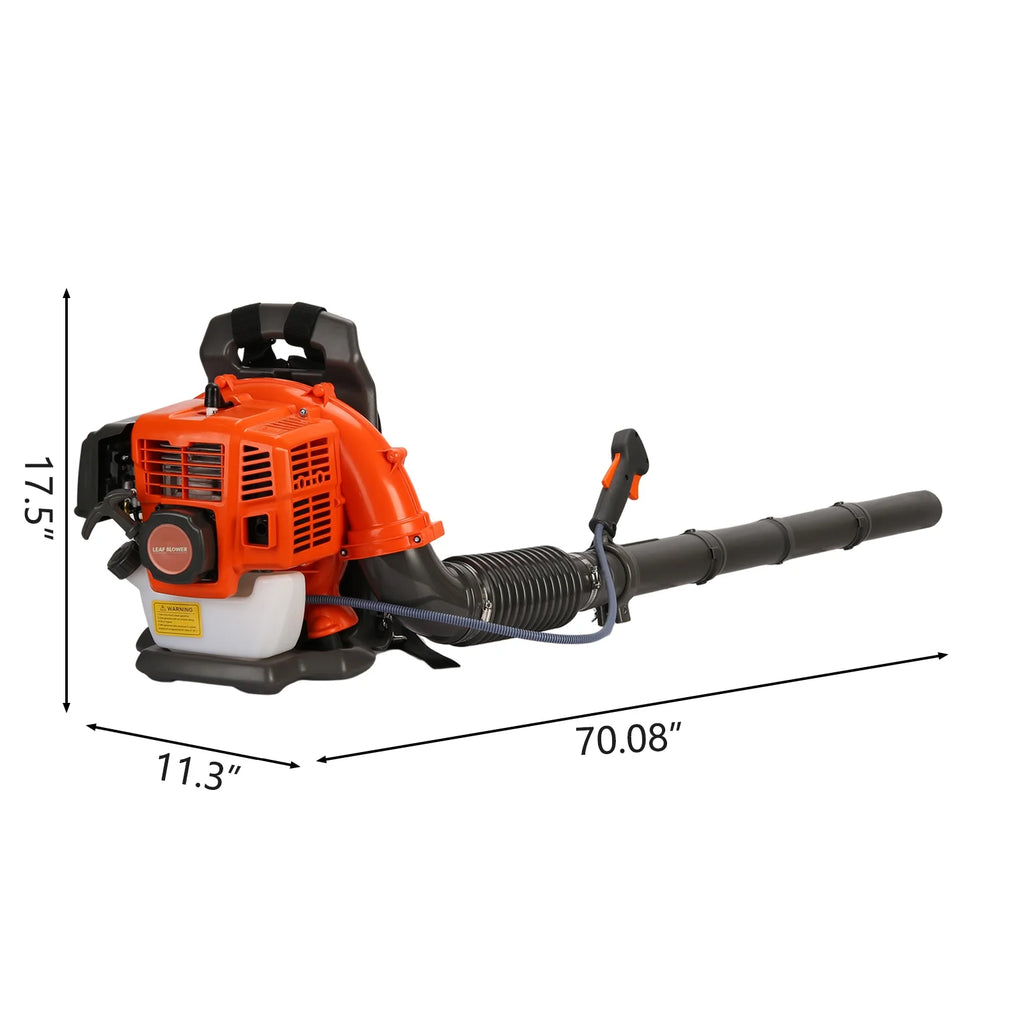 2026 Birinta 1 Set Leaf Blower Backpack Style 52CC Two-stroke 1.25 KW Adjustable Tube Gas Powered Dust Blower Supplies for Garden Patio Cleaning, Lawn Care, Blowing Leaves and Dust