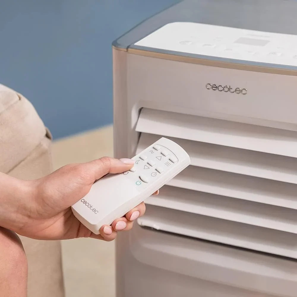 2026 Cecotec Aire Acondicionado Portátil con Mando a Distancia ForceClima 7100. 7000 BTU, Bajo Consumo, Pantalla LED, 4 Modos, 2 Velocidades, Cobertura 15 – 20m2