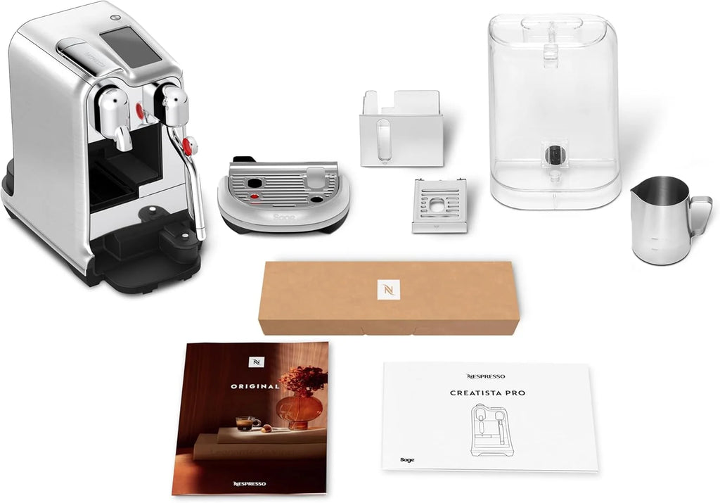 Cafetera Nespresso Creatista Pro 2026 de Sage, acero inoxidable, acero inoxidable cepillado.