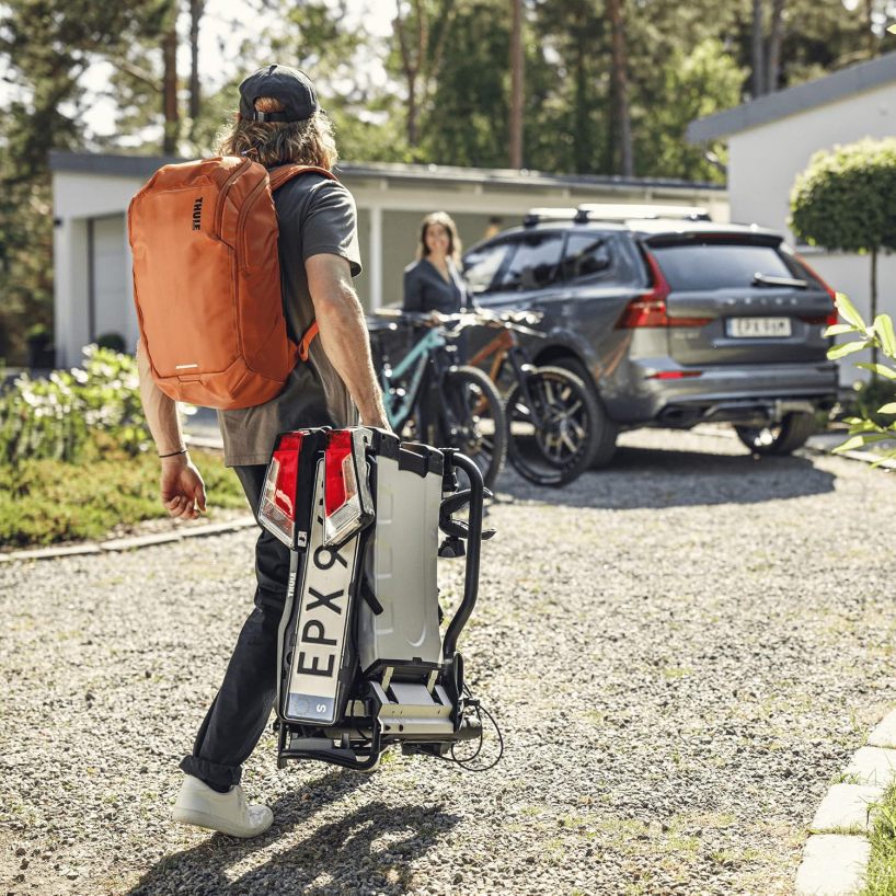 2026 Thule EasyFold XT bike rack for towbar, 2 bikes, silver