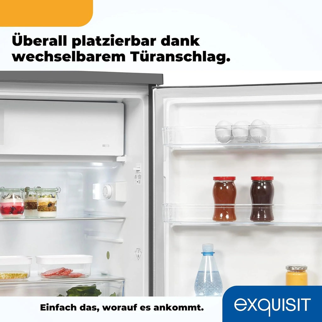 Refrigerador Exquisit 2026 con compartimento congelador, 120 litros, congelador de 4 estrellas, refrigerador independiente, KS516 – 4 – H – 010D Blanco