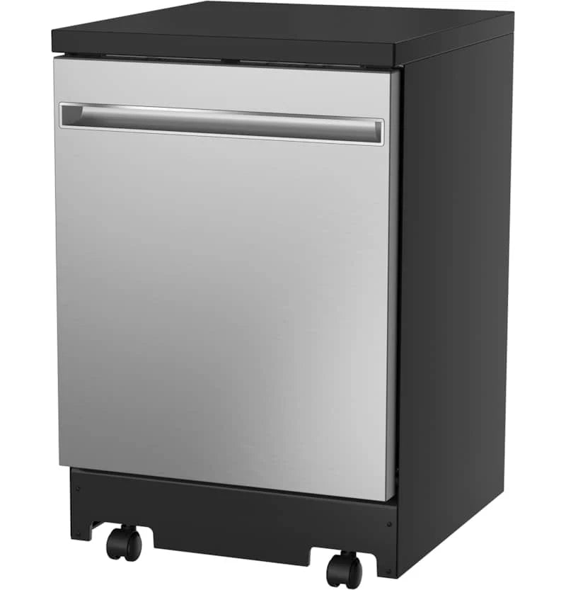 2026 GE 24 Stainless Steel Portable Dishwasher With Sanitize Cycle