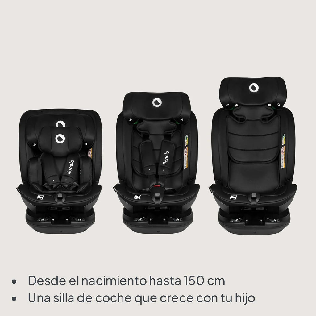 2026 LIONELO Bastiaan RWF i – Size Silla de Coche para Bebé Giratoria 360° 0 – 36kg, Instalaciión Delantera y Trasera (18kg), ISOFIX TopTether, Reposacabezas y Respaldo Ajustables Protección Lateral
