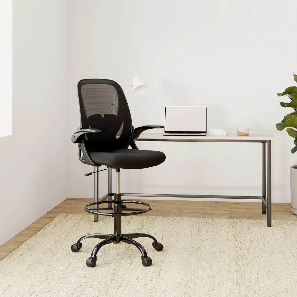 2026 Ergonomic Drafting Chair - Tall Office Chair with Lumbar Support and Adjustable Height