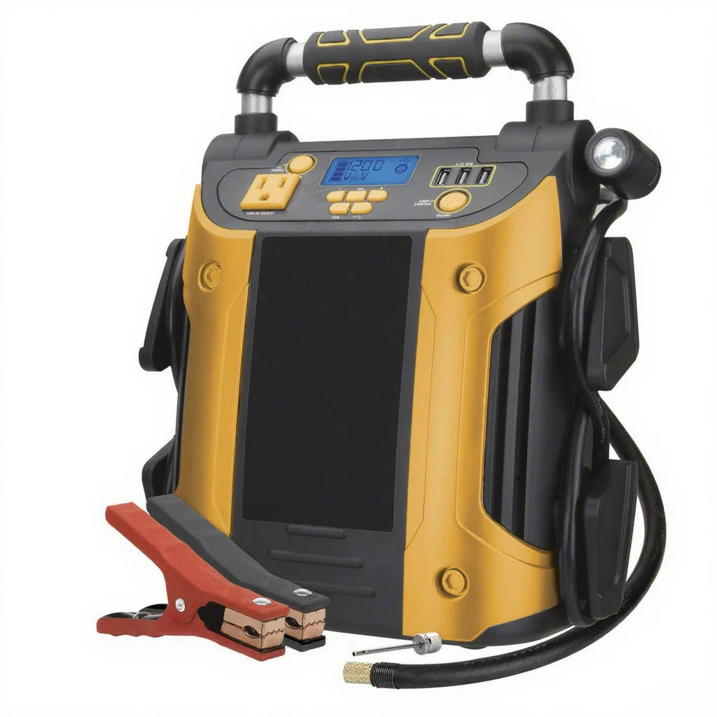 2026 Jump Starter, Power Station, 1200 Peak Battery Amps with 500W Inverter and 120 PSI Compressor