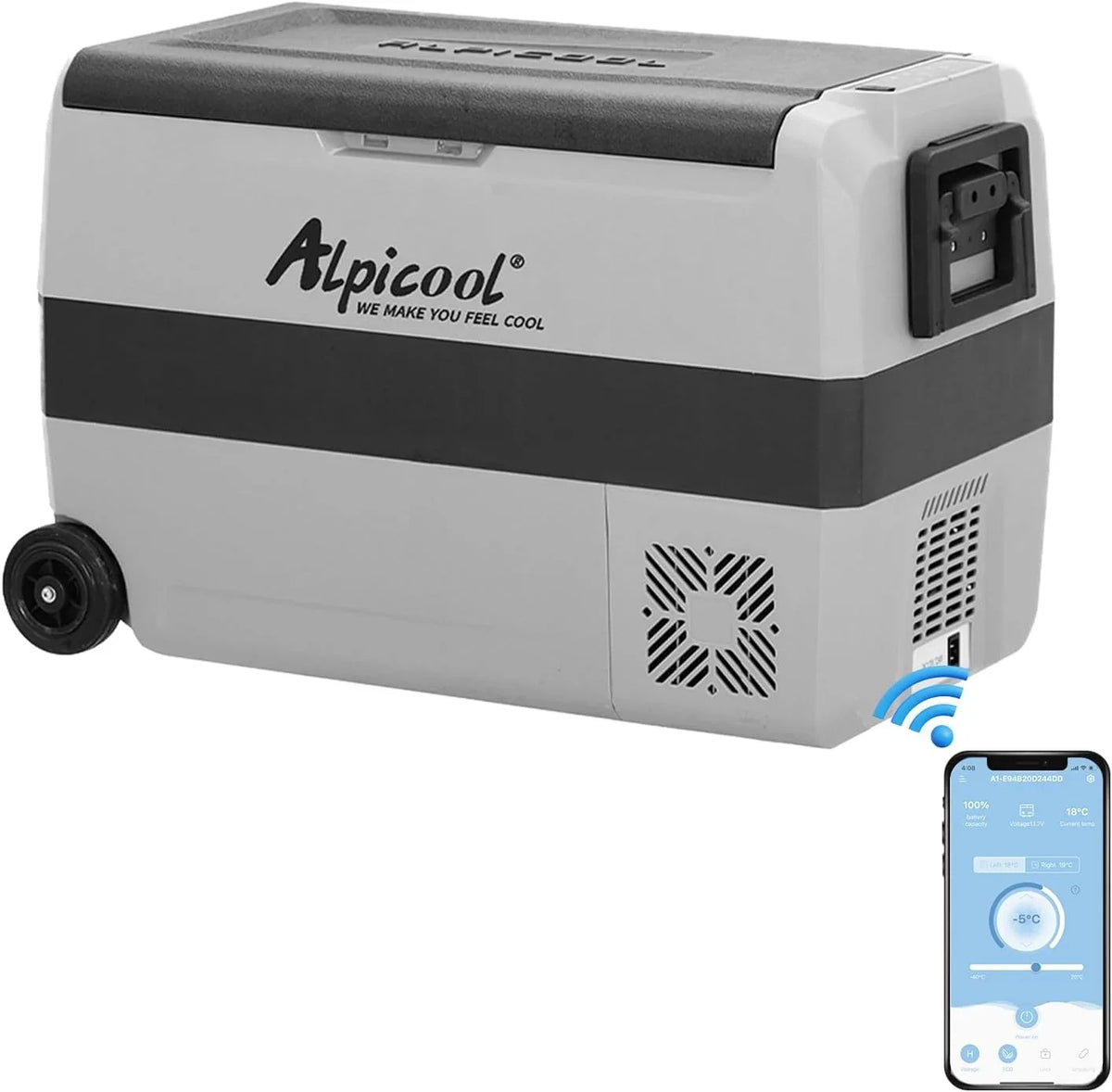 2026 Alpicool T50 50 litros Nevera portátil 12 V 24 V congelador, pequeño congelador para coche, camping, camión, barco y enchufe con puerto USB