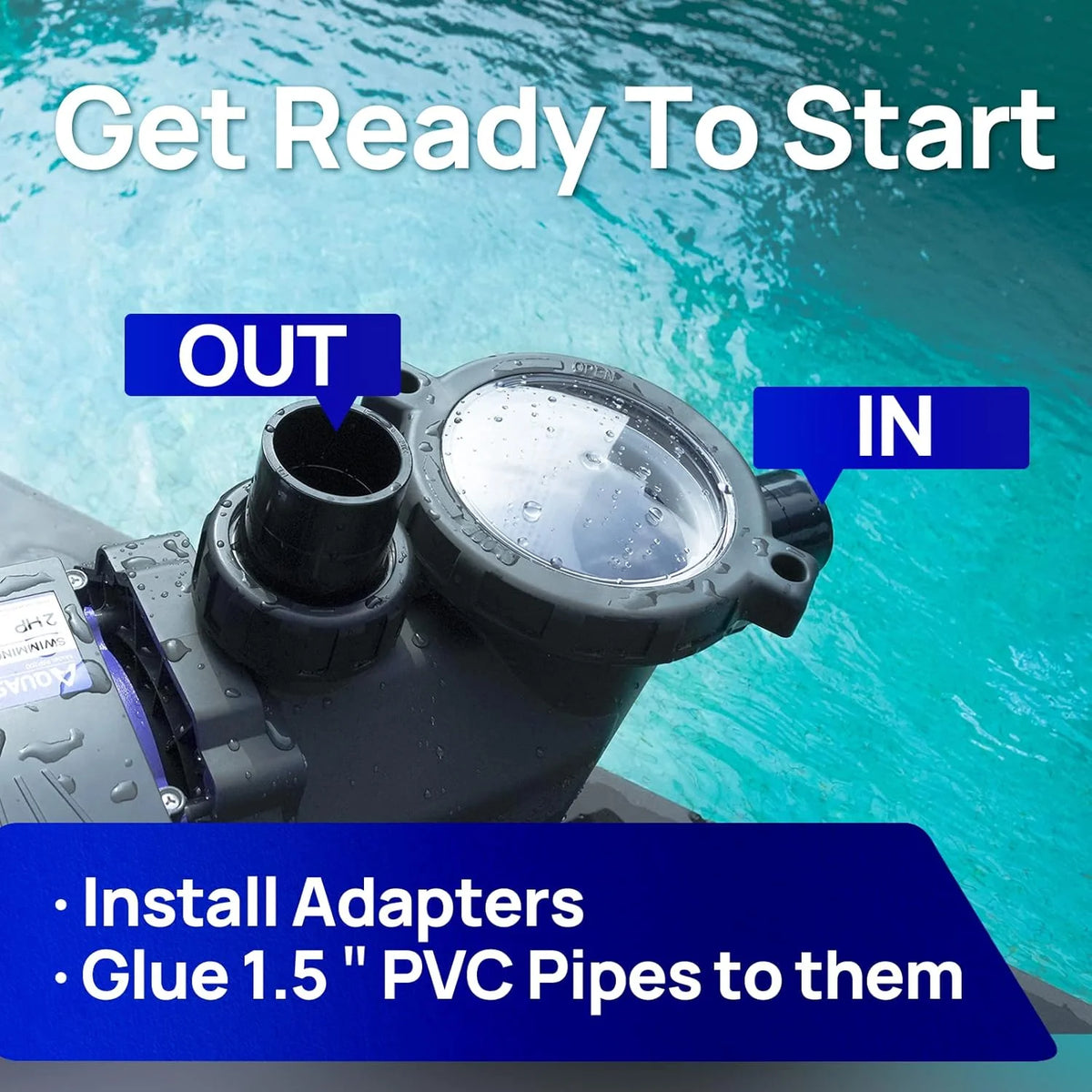 2026 Aquastrong in Above Ground Pool Pump High Flow with Timer 2HP 8917 Gph 220V