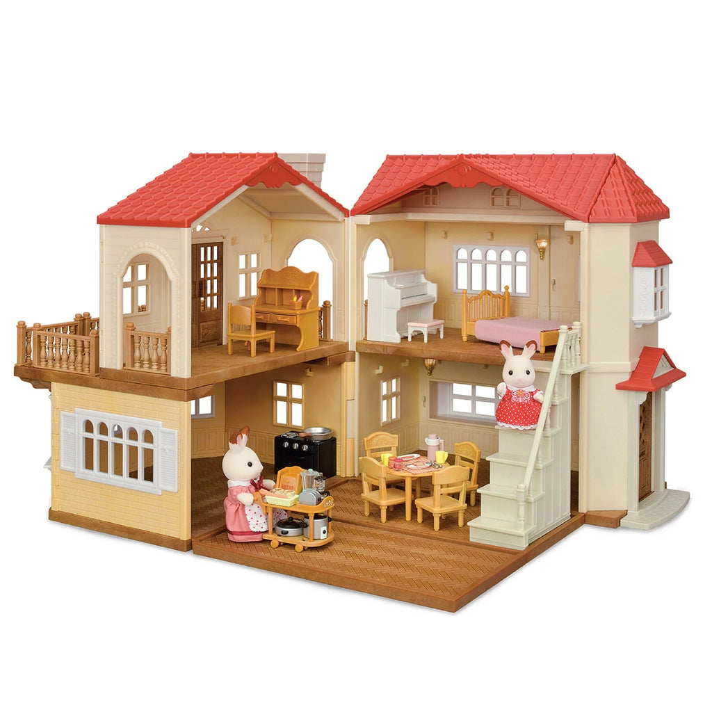 2026 Calico Critters Red Roof Country Home, Dollhouse Playset with Figures, Furniture and Accessories