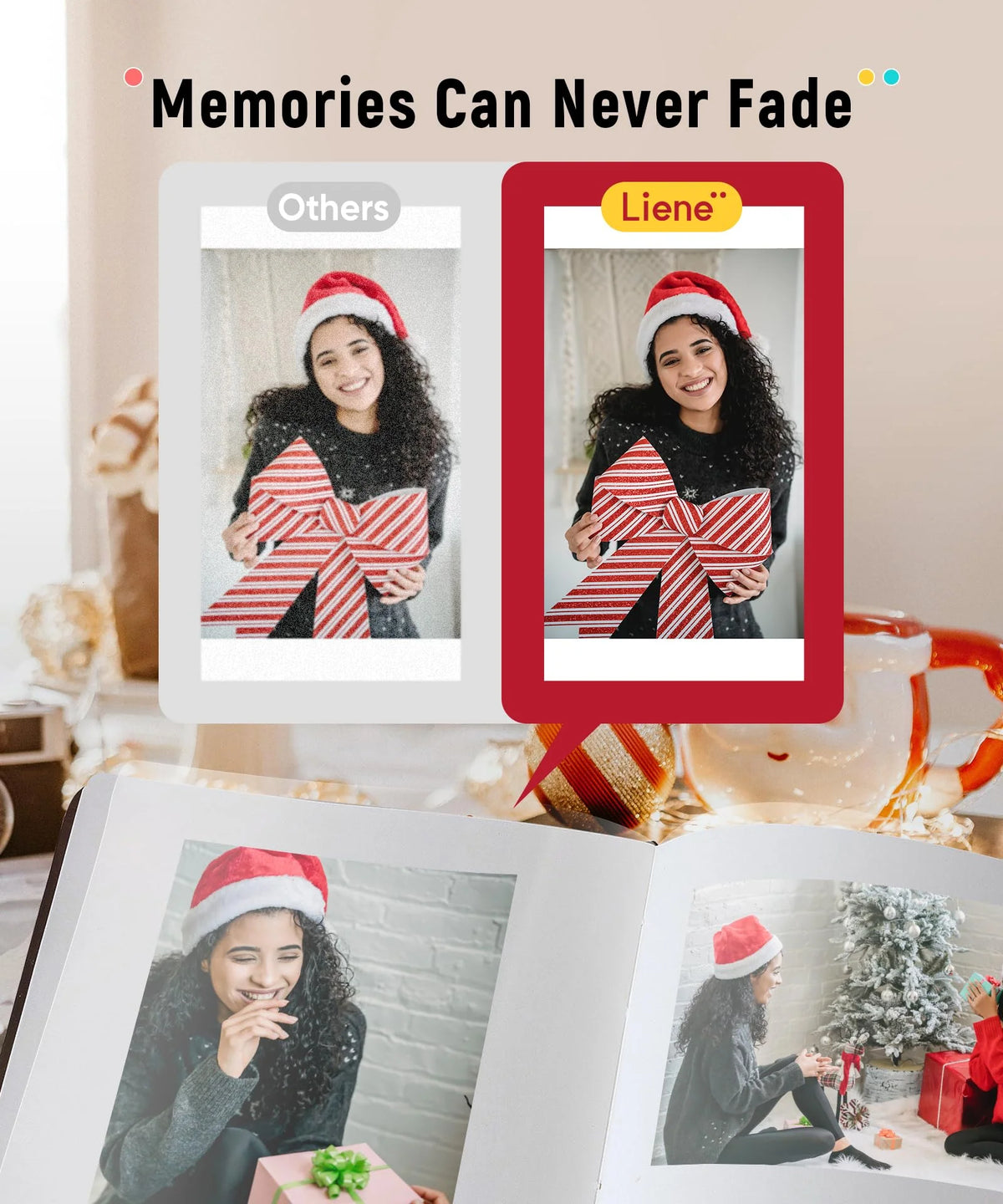 2026 Liene 4×6 Photo Printer with Wi-Fi, 100 Sheets, Thermal-Dye Sublimation, for iPhone & Android