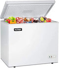 2026 Commercial Top Chest Freezer 7 Cu. Ft - Deep Ice Cream Freezer with Wire Storage Basket, Solid Door, for Groceries, Kitchen, Restaurant White
