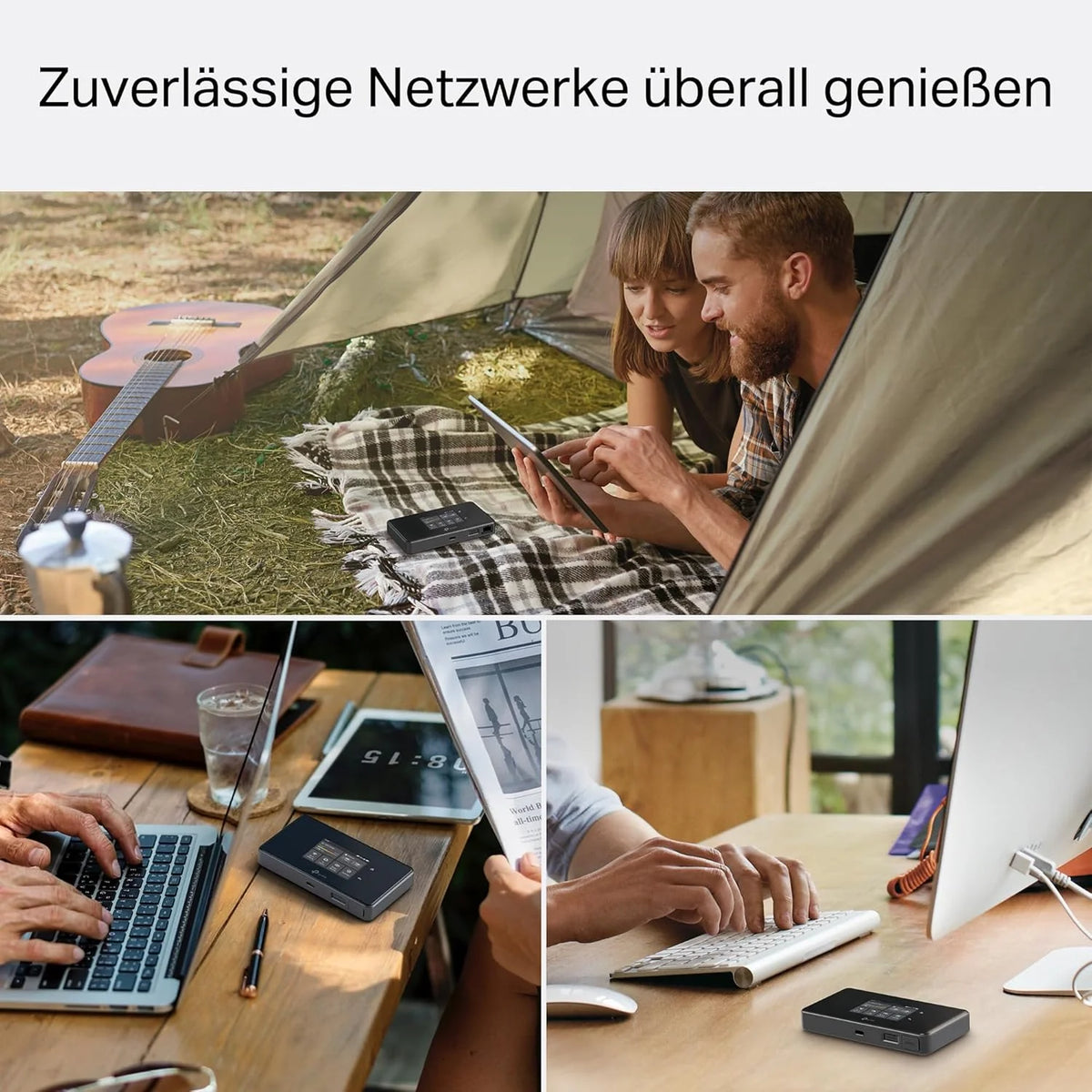 Router WiFi móvil TP – Link M8550 5G LTE 2026: hasta 3,4 Gbps, Wi – Fi 6E de triple banda, ranura para tarjeta Nano – SIM, WAN/LAN Gigabit, batería de 4680 mAh, pantalla táctil, Wireguard, hasta 32 dispositivos.