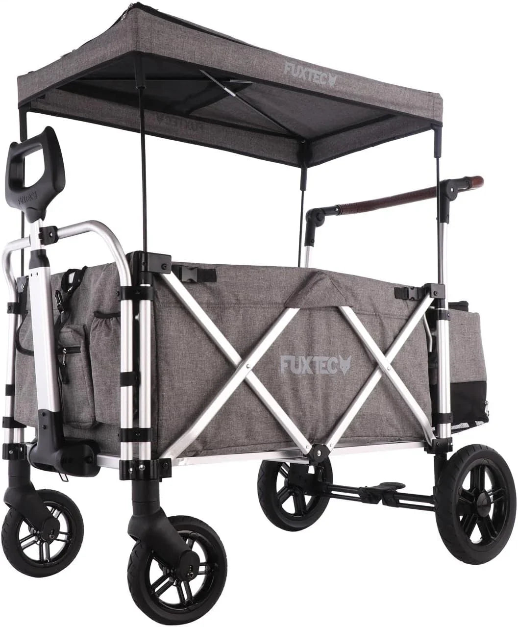 Carrito plegable original FUXTEC FX-CTL900 Premium Gris para niños, ideal para el jardín, la playa o la ciudad, se puede empujar o tirar, soporta hasta 75 kg. 2026