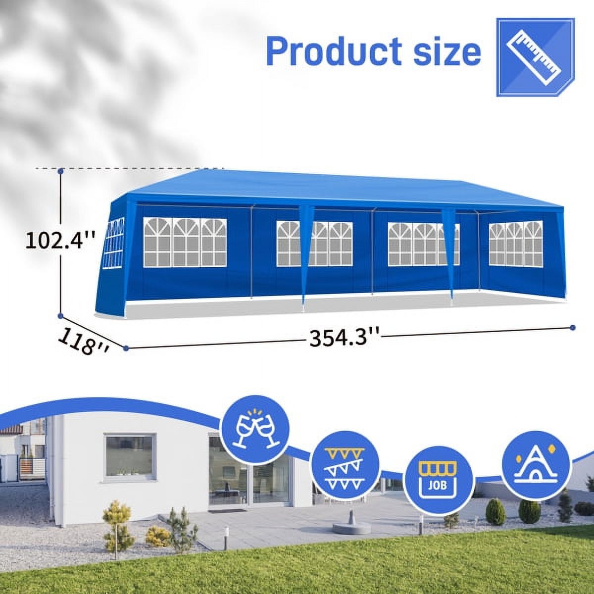 2026 Sythers 10'x10' Pop Up Canopy Tent with 4 Removable Sidewalls, Portable Gazebo, UV Resistant Waterproof, Enclosed Canopy Tent for Outdoor Events, Patio, Backyard, Party, BBQ, Camping, Black
