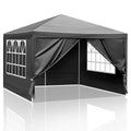 2026 Sythers 10'x10' Pop Up Canopy Tent with 4 Removable Sidewalls, Portable Gazebo, UV Resistant Waterproof, Enclosed Canopy Tent for Outdoor Events, Patio, Backyard, Party, BBQ, Camping, Black