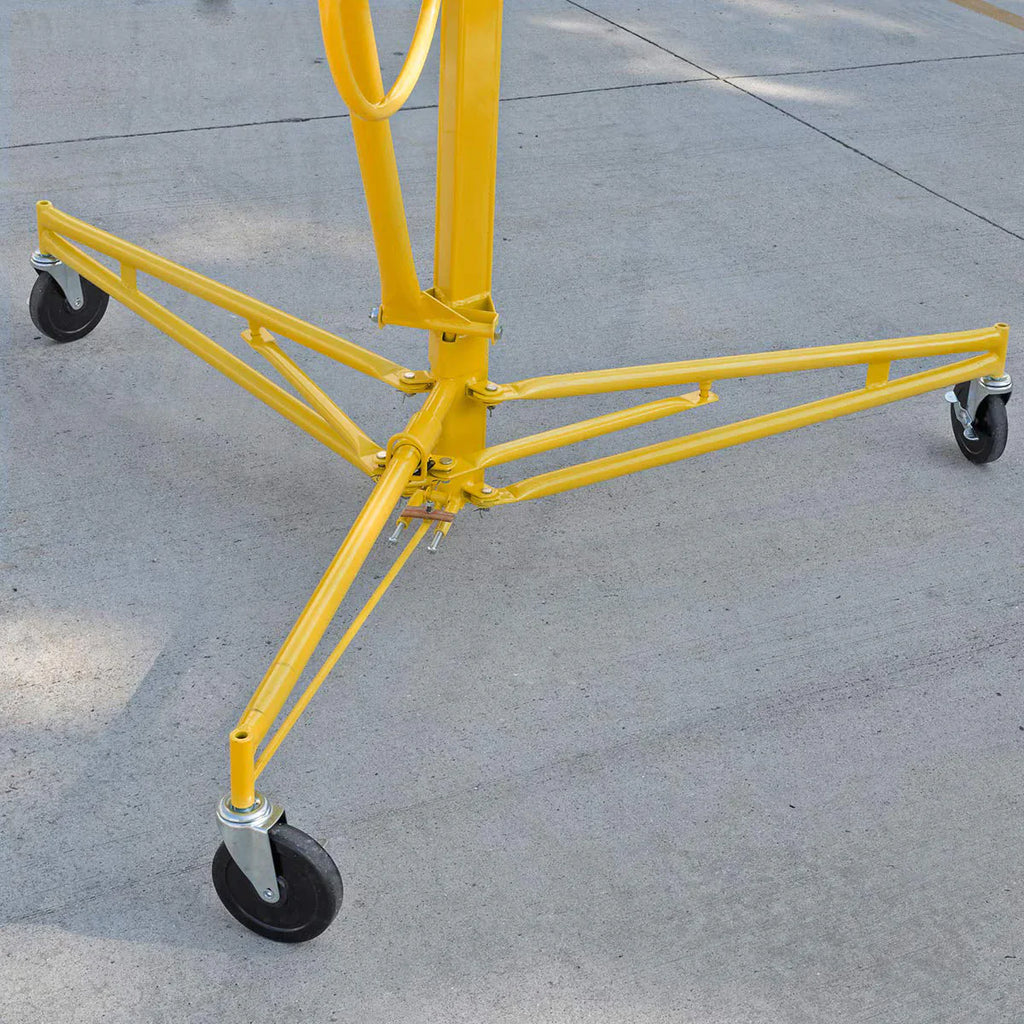 2026 Stark USA 65044 65044 Drywall Lift 11' Yellow Rolling Sheetrock Panel Hoist Jack