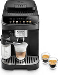 Cafetera automática De'Longhi Magnifica Evo ECAM 292.81.B (modelo 2026) con sistema de leche LatteCrema, 7 botones de selección directa para capuchino, espresso y otras especialidades de café, función para 2 tazas, color negro.
