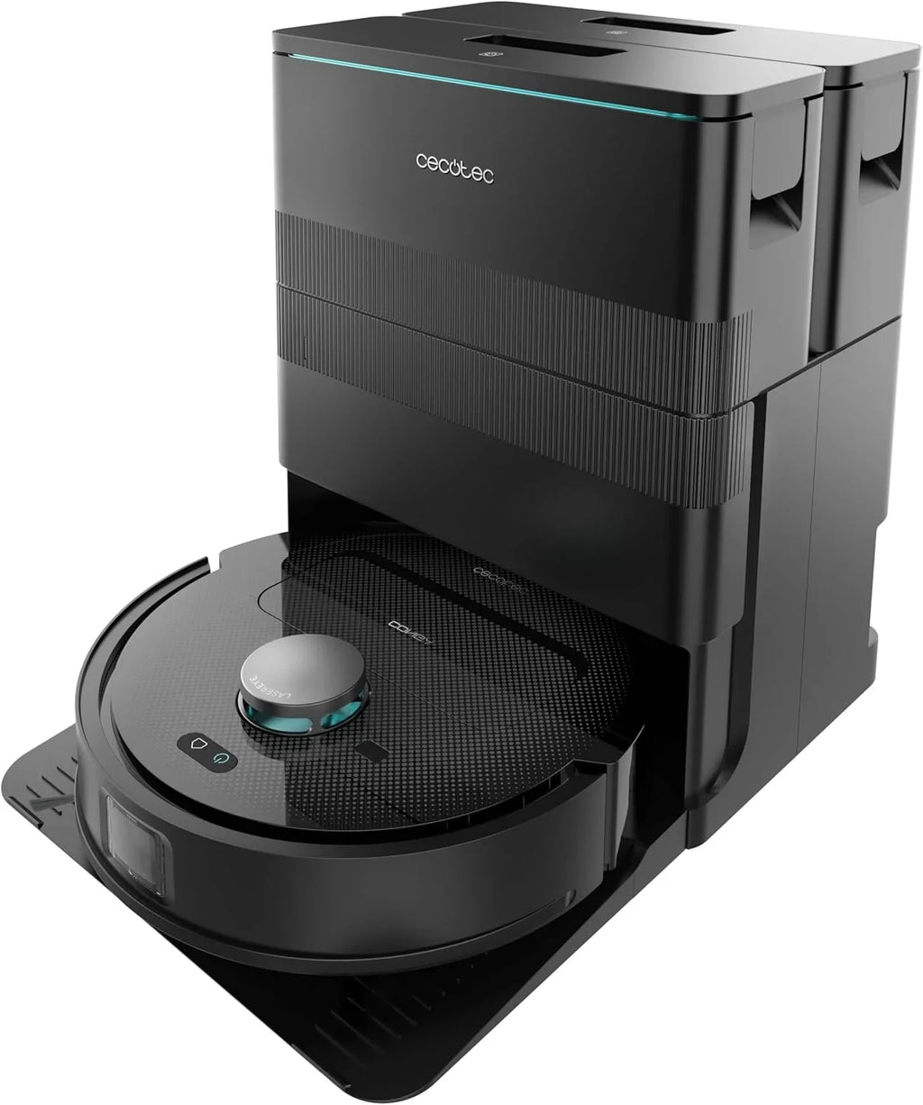 2026 Cecotec Robot Aspirador y Friegasuelos con Base de Autovaciado y App Conga X50 X – Treme. Navegación Láser, Mapeo Interactivo, 15000Pa, Autonomía 240mins, Mopas Elevables, Base con 3 Depósitos
