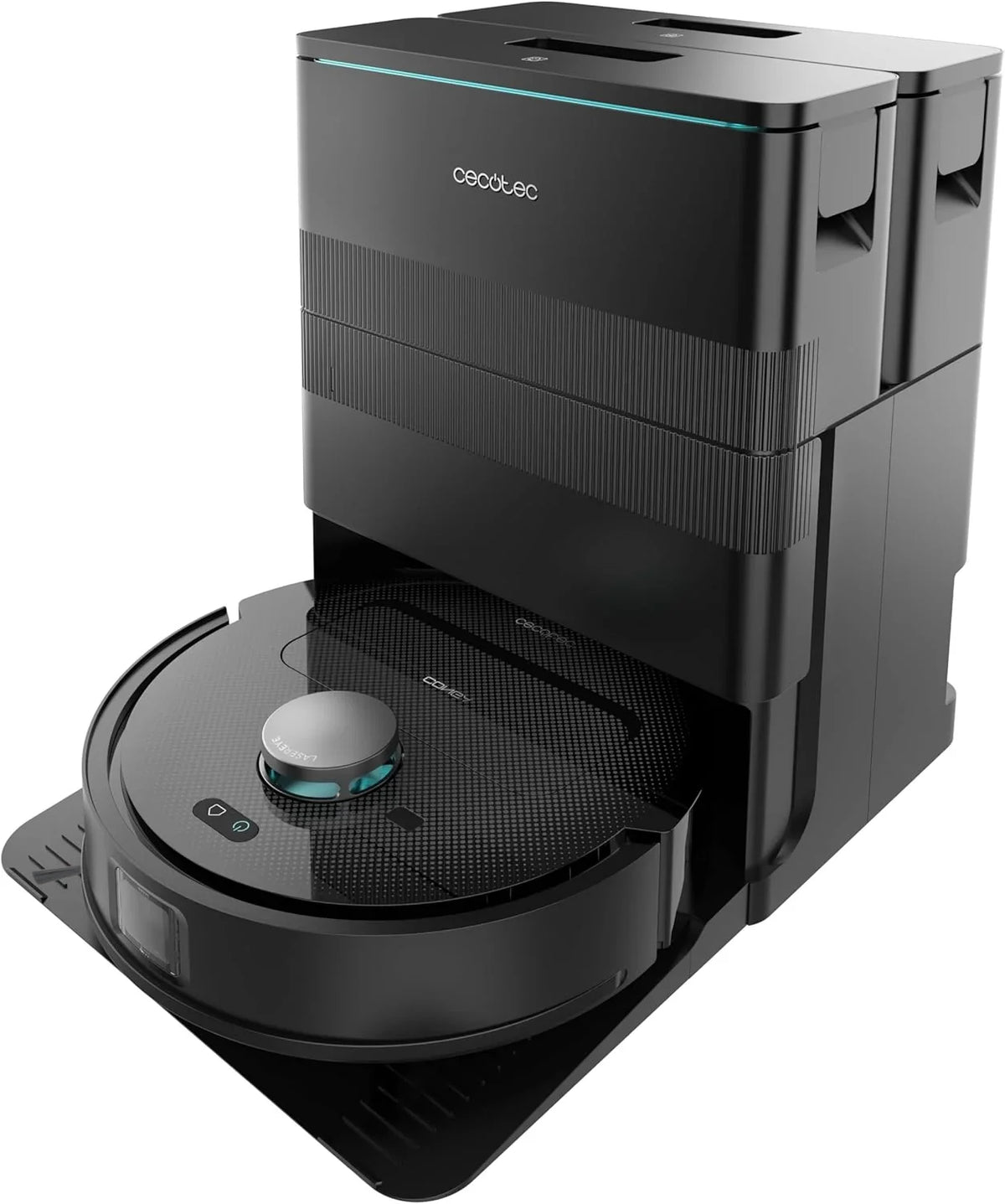 2026 Cecotec Robot Aspirador y Friegasuelos con Base de Autovaciado y App Conga X50 X – Treme. Navegación Láser, Mapeo Interactivo, 15000Pa, Autonomía 240mins, Mopas Elevables, Base con 3 Depósitos
