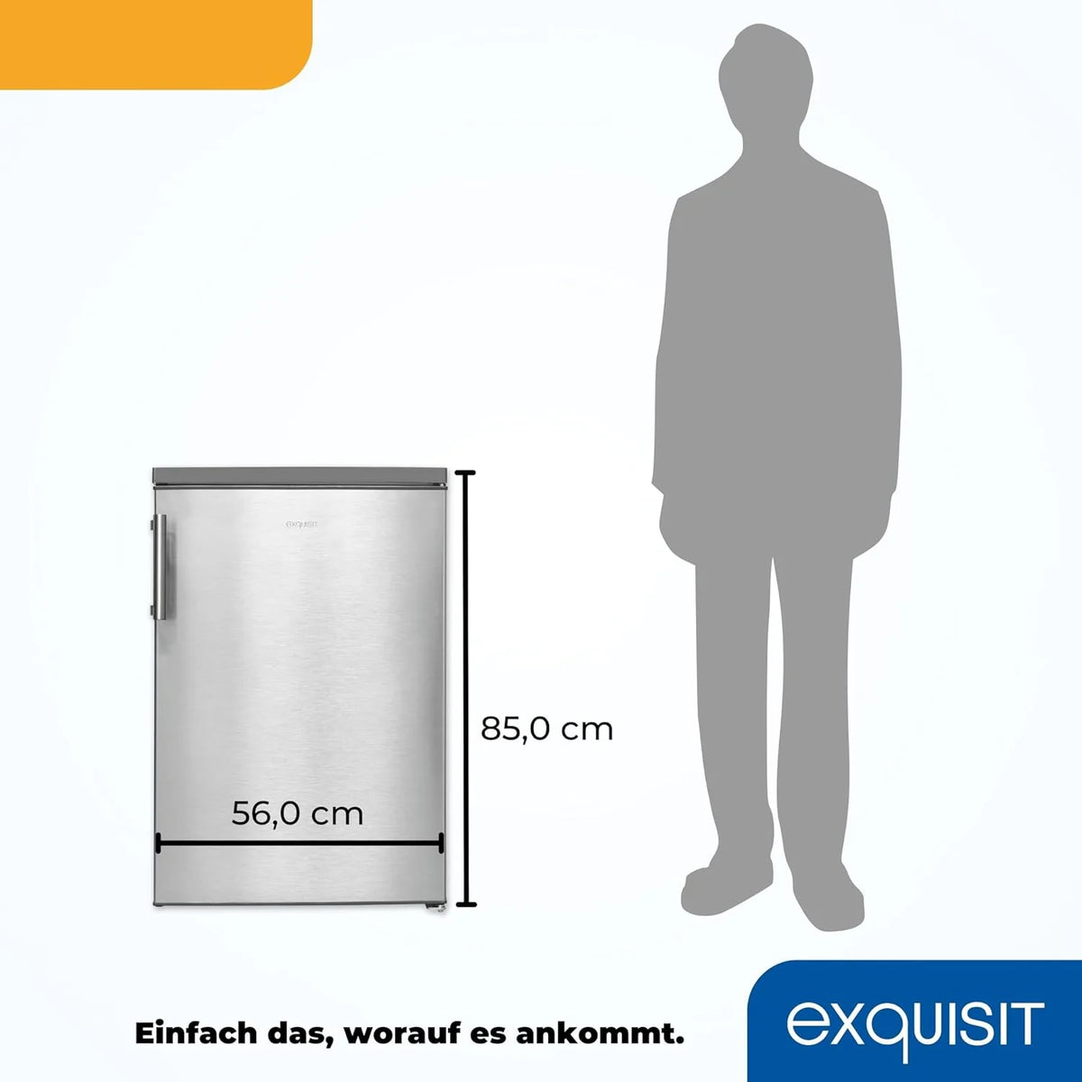 Refrigerador Exquisit 2026 con compartimento congelador, 120 litros, congelador de 4 estrellas, refrigerador independiente, KS516 – 4 – H – 010D Blanco