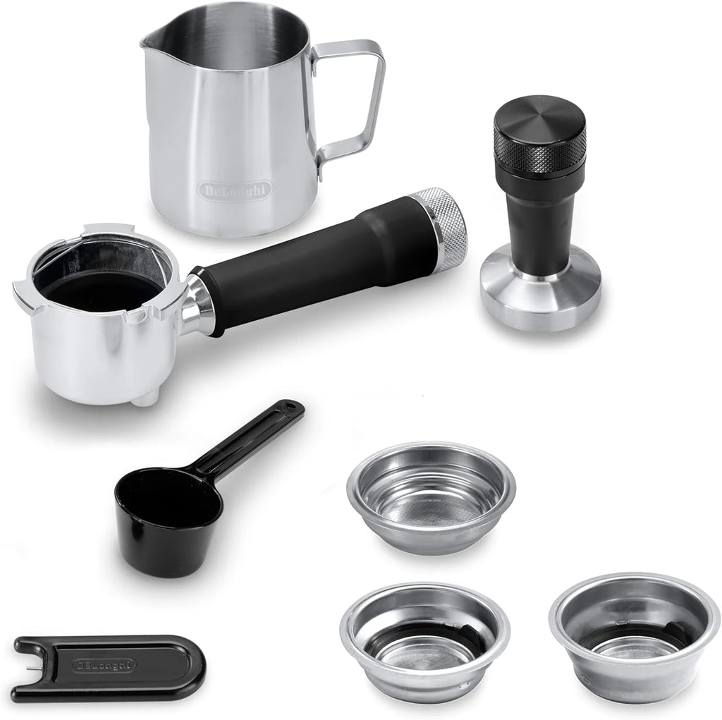De'Longhi Dedica – Cafetera de Bomba de Acero Inoxidable para Café Molido o Monodosis, Espresso y Capuchino, Depósito de 1.3 Litros, Sistema Antigoteo, Modelo EC685.M, Color Metal 2026