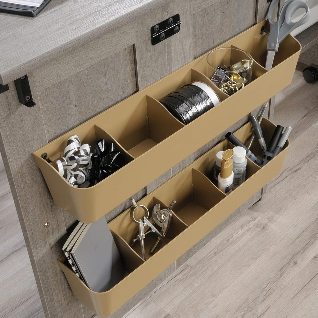 2026 Craft Cart Storage Cabinet, Rolling Sewing Table with Expandable Top, Mystic Oak