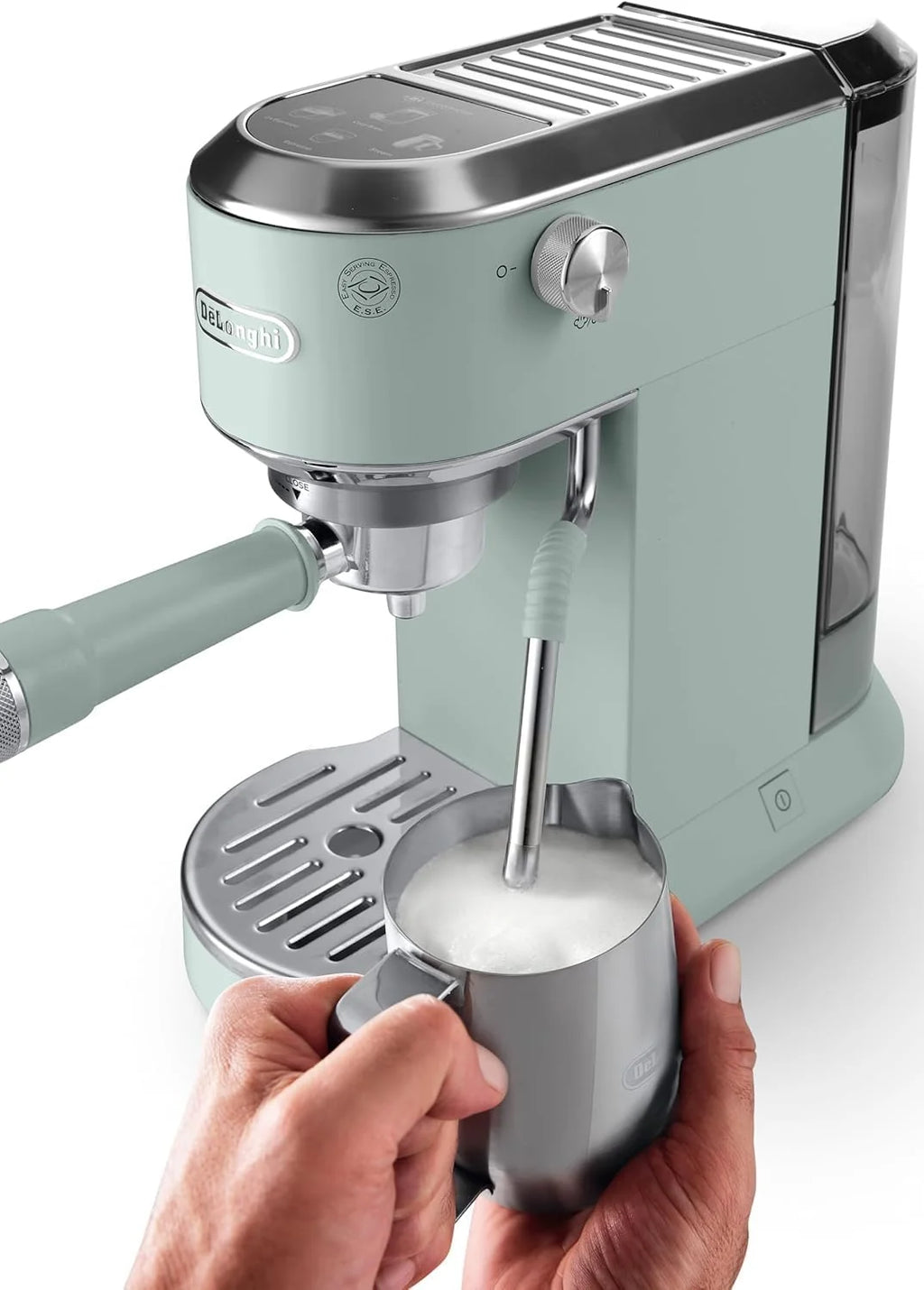 De'Longhi Dedica – Cafetera de Bomba de Acero Inoxidable para Café Molido o Monodosis, Espresso y Capuchino, Depósito de 1.3 Litros, Sistema Antigoteo, Modelo EC685.M, Color Metal 2026