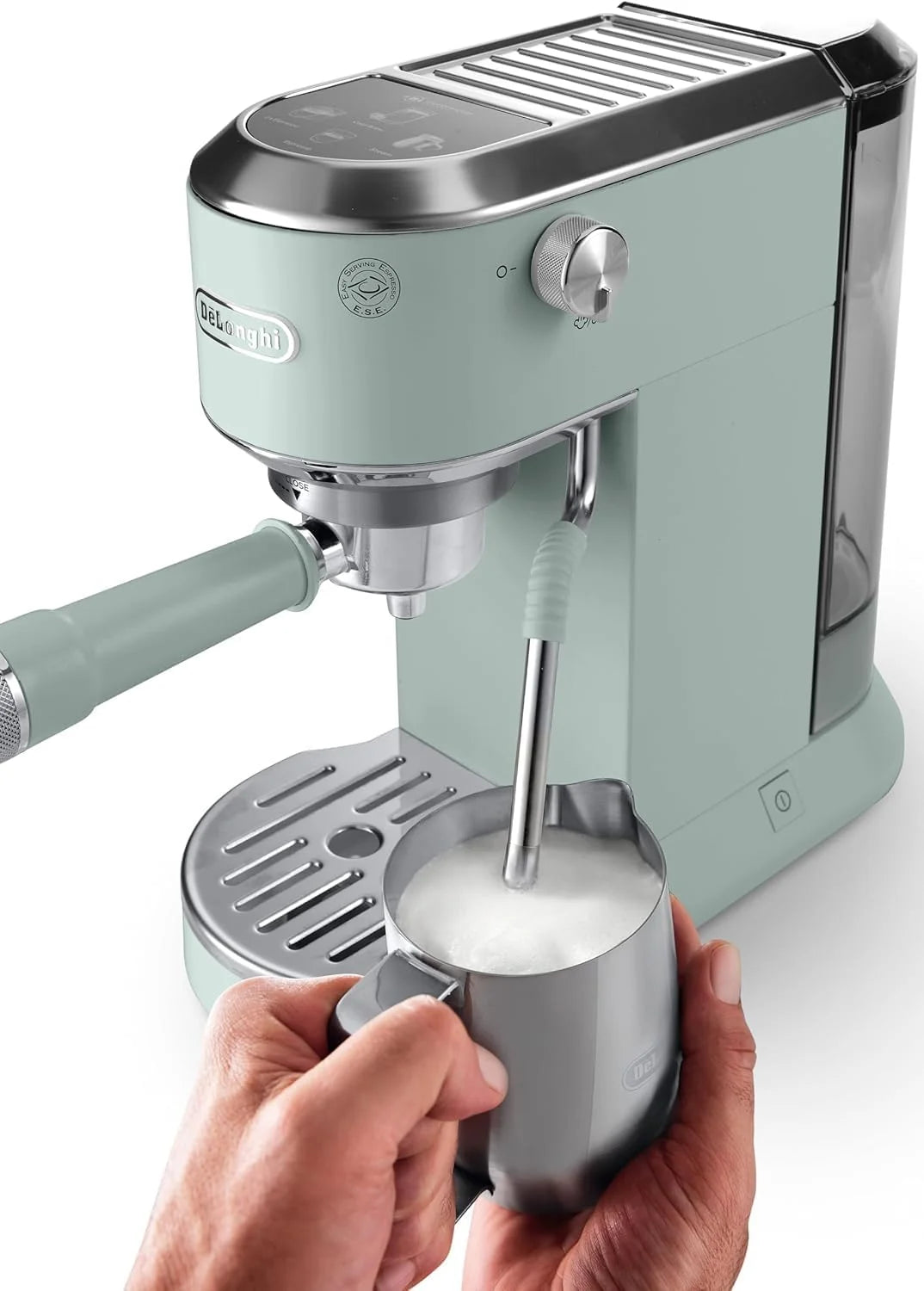 De'Longhi Dedica – Cafetera de Bomba de Acero Inoxidable para Café Molido o Monodosis, Espresso y Capuchino, Depósito de 1.3 Litros, Sistema Antigoteo, Modelo EC685.M, Color Metal 2026